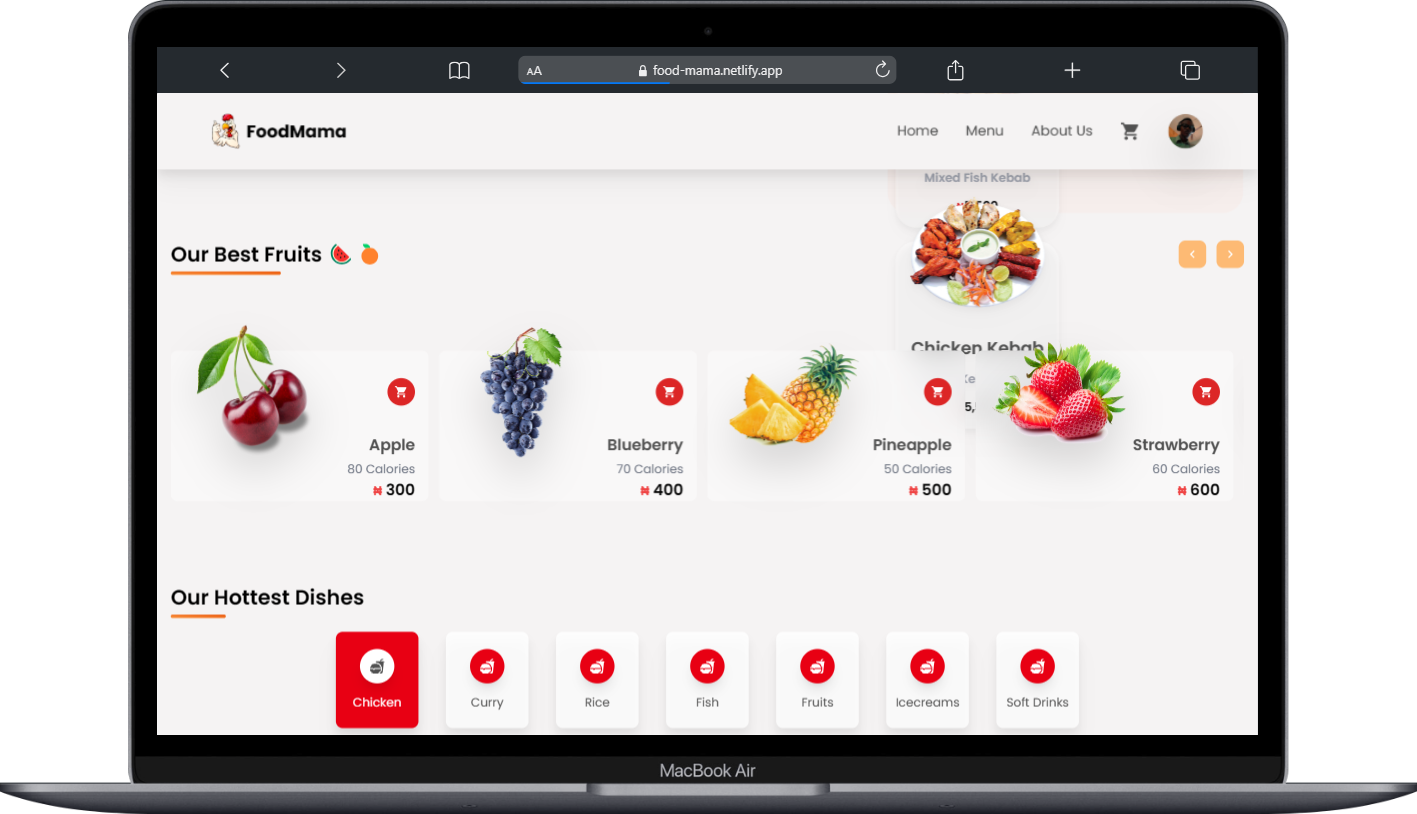 Food Mama PC view