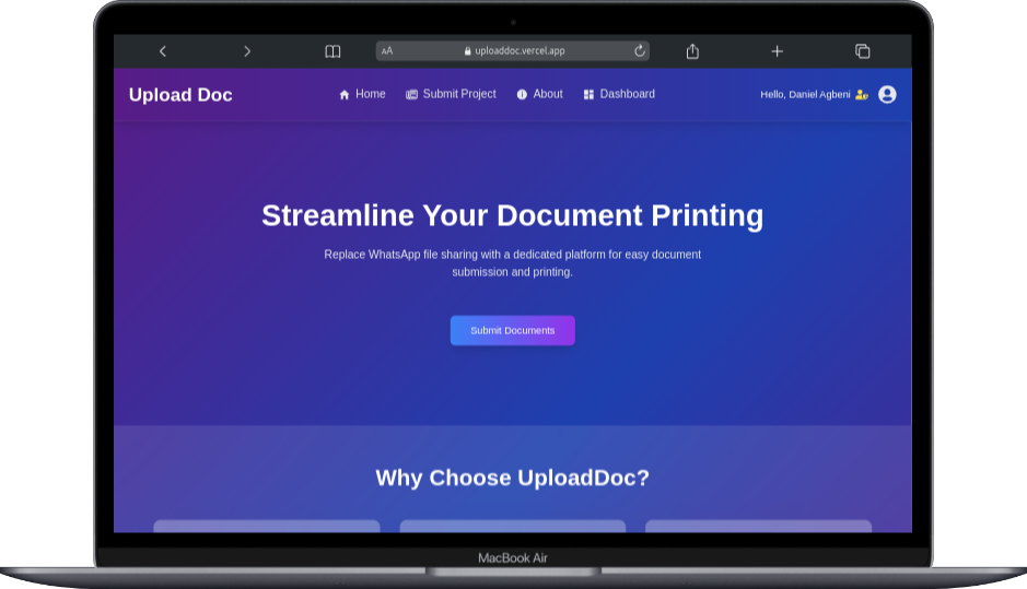 UploadDoc PC view