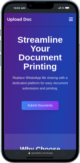 UploadDoc mobile view
